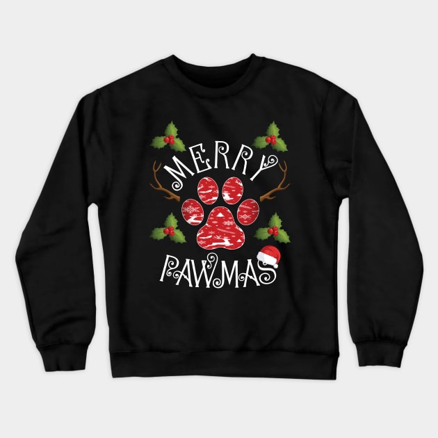 Merry Pawmas Christmas Crewneck Sweatshirt by Little Treasures